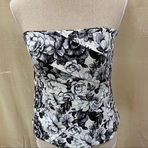 WHBM floral tiered bustier